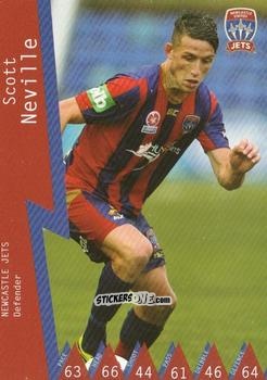 Sticker Scott Neville - Football Australia Trading Cards 2014-2015 n. 77 - Tap'N'Play