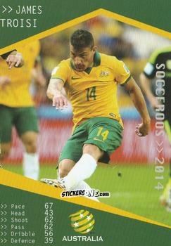 Figurina James Troisi - Football Australia Trading Cards 2014-2015 n. 164 - Tap'N'Play