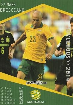 Sticker Mark Bresciano - Football Australia Trading Cards 2014-2015 n. 167 - Tap'N'Play