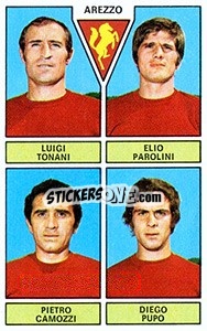 Cromo Tonani / Parolini / Camozzi / Pupo - Calciatori 1971-1972 n. 368 - Panini