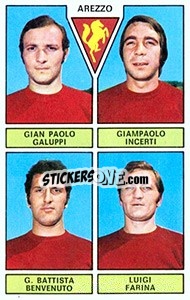 Cromo Galuppi / Incerti / Benvenuto / Farina - Calciatori 1971-1972 n. 369 - Panini