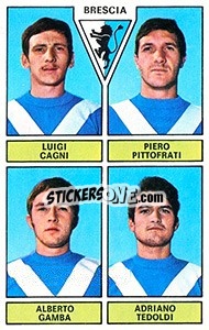 Figurina Cagni / Pittofrati / Gamba / Tedoldi - Calciatori 1971-1972 n. 380 - Panini