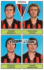 Figurina Marella / Fagan / Vannini / Bosdaves - Calciatori 1971-1972 n. 400 - Panini
