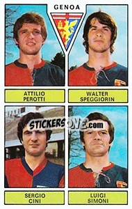 Figurina Perotti / Speggiorin / Cini / Simoni - Calciatori 1971-1972 n. 404 - Panini
