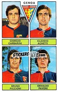 Figurina Garbarini / Agnetti / Piccioni / Pavoni - Calciatori 1971-1972 n. 405 - Panini