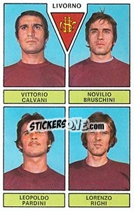 Cromo Calvani / Bruschini / Pardini / Righi - Calciatori 1971-1972 n. 413 - Panini