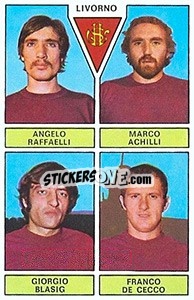 Cromo Raffaelli / Achilli / Blasig / De Cecco - Calciatori 1971-1972 n. 414 - Panini