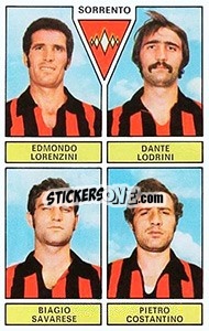 Sticker Lorenzini / Lodrini / Savarese / Costantino - Calciatori 1971-1972 n. 453 - Panini
