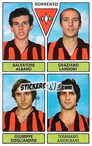Cromo Albano / Landoni / Cogliandro / Angrisani - Calciatori 1971-1972 n. 455 - Panini