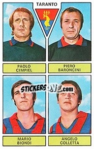 Cromo Cimpiel / Baroncini / Biondi / Colletta - Calciatori 1971-1972 n. 457 - Panini