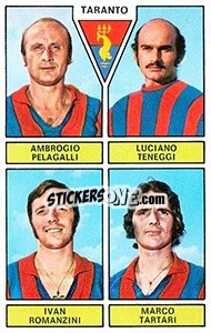 Cromo Pelagalli / Teneggi / Romanzini / Tartari - Calciatori 1971-1972 n. 458 - Panini