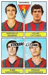 Cromo Rondoni / Cattaneo / Gagliardelli / Campidonico - Calciatori 1971-1972 n. 460 - Panini