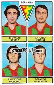 Sticker Brutto / Quirini / Jacolino / Marchetti - Calciatori 1971-1972 n. 465 - Panini