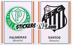 Figurina Scudetto Palmeiras / Santos - Calciatori 1971-1972 n. 595 - Panini