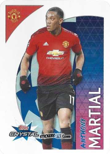 Sticker Anthony Martial - UEFA Champions League 2018-2019. Crystal n. 45 - Topps