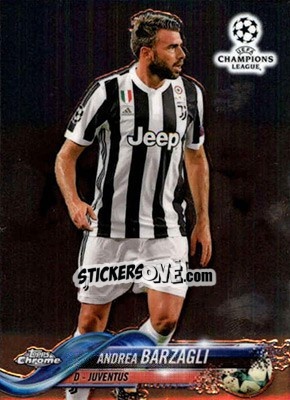 Cromo Andrea Barzagli - UEFA Champions League Chrome 2017-2018 n. 39 - Topps