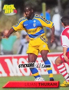 Cromo Lilian Thuram - Calcio 1999-2000. Kick Off n. 121 - Merlin