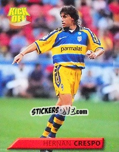 Figurina Hernan Crespo - Calcio 1999-2000. Kick Off n. 124 - Merlin