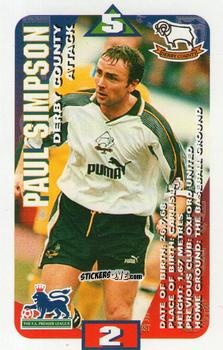 Cromo Paul Simpson - Squads Premier League 1996-1997. Pro Edition n. 42 - Subbuteo