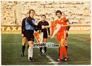 Cromo Jörg Daniel - Bernd Cullmann - Schiedsrichter Heinz Aldinger - Fussball 1980-1981 n. 63 - Bergmann