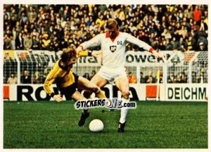 Figurina Manfred Burgsmuller / Horst Hrubesch - Fussball 1980-1981 n. 104 - Bergmann