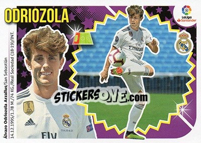 Sticker 7 Odriozola (Real Madrid) - Liga Spagnola 2018-2019 n. 717 - Colecciones ESTE