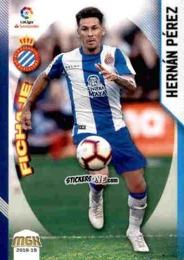 Figurina Hernán Pérez - Liga 2018-2019. Megacracks n. 205 - Panini