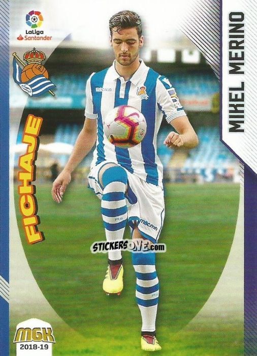 Sticker Mikel Merino - Liga 2018-2019. Megacracks n. 421 - Panini