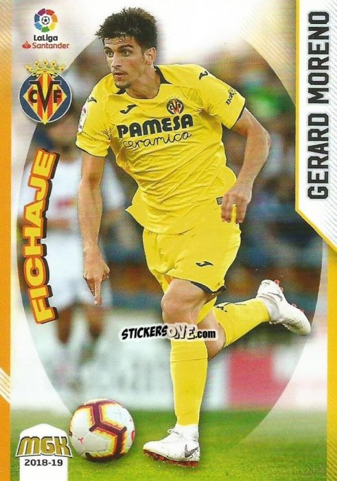 Sticker Gerard Moreno - Liga 2018-2019. Megacracks n. 534 - Panini