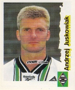 Sticker Andrrzej Juskowiak - Fußball Bundesliga zur Endphase der Saison 1996/1997 n. 159 - Panini