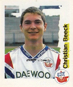 Cromo Christian Beeck - Fußball Bundesliga zur Endphase der Saison 1996/1997 n. 205 - Panini