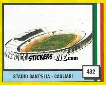 Cromo Stadio Sant'Elia - Cagliari - Il Grande Calcio 1990 n. 432 - Vallardi
