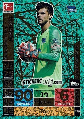 Cromo Rune Almenning Jarstein - German Fussball Bundesliga 2018-2019. Match Attax n. 479 - Topps