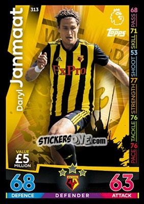 Figurina Daryl Janmaat - English Premier League 2018-2019. Match Attax n. 313 - Topps
