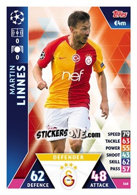 Cromo Martin Linnes - UEFA Champions League 2018-2019. Match Attax n. 368 - Topps