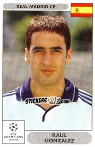 Cromo Raul Gonzalez - UEFA Champions League 2000-2001 n. 17 - Panini