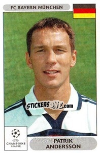 Figurina Patrik Andersson - UEFA Champions League 2000-2001 n. 212 - Panini