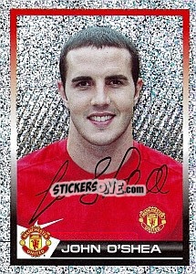 Figurina John O'Shea - Manchester United 2007-2008 n. 123 - Panini