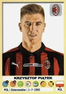 Cromo Krzysztof Piatek (Milan) - Calciatori 2018-2019 n. M35 - Panini