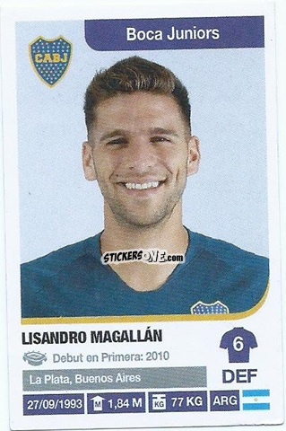 Figurina Lisandro Magallán - Fùtbol Argentino 2018-2019 n. 83 - Panini