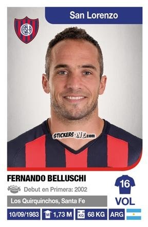 Cromo Fernando Belluschi - Fùtbol Argentino 2018-2019 n. 298 - Panini