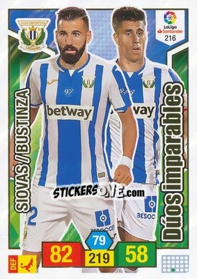 Cromo Siovas / Bustinza - Liga Santander 2018-2019. Adrenalyn XL n. 216 - Panini