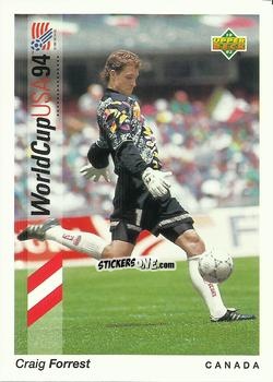 Figurina Craig Forrest - World Cup USA 1994. Preview Italian/Spanish n. 30 - Upper Deck