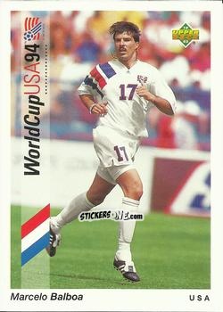 Figurina Marcelo Balboa - World Cup USA 1994. Preview Italian/Spanish n. 47 - Upper Deck