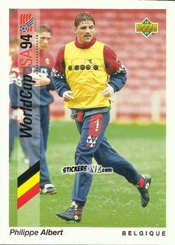 Sticker Philippe Albert - World Cup USA 1994. Preview Italian/Spanish n. 50 - Upper Deck