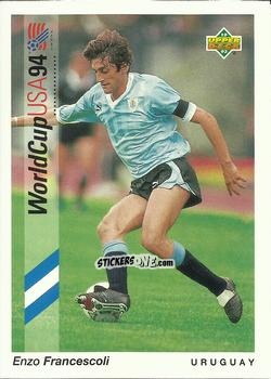 Cromo Enzo Francescoli - World Cup USA 1994. Preview Italian/Spanish n. 84 - Upper Deck