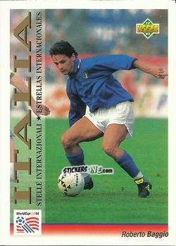 Figurina Roberto Baggio - World Cup USA 1994. Preview Italian/Spanish n. 110 - Upper Deck