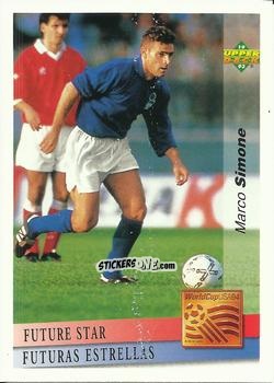 Cromo Marco Simone - World Cup USA 1994. Preview Italian/Spanish n. 143 - Upper Deck