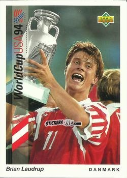 Figurina Brian Laudrup - World Cup USA 1994. Preview Italian/Spanish n. 45 - Upper Deck