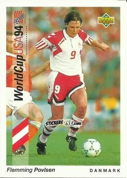 Figurina Flemming Povlsen - World Cup USA 1994. Preview Italian/Spanish n. 54 - Upper Deck